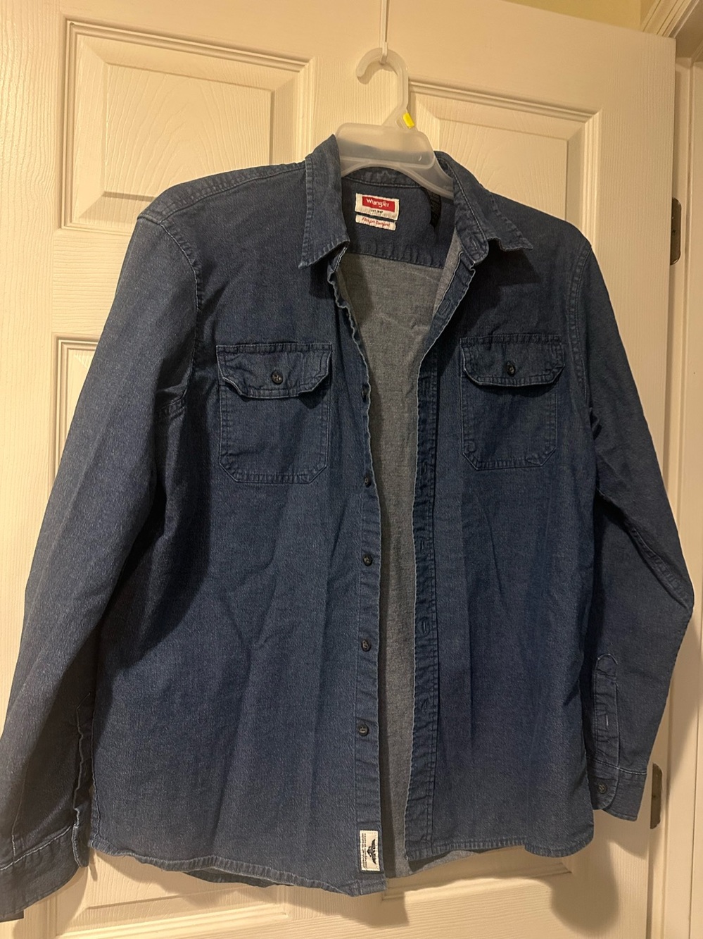 Wrangler Blue Denim Lightweight Shirt Jacket